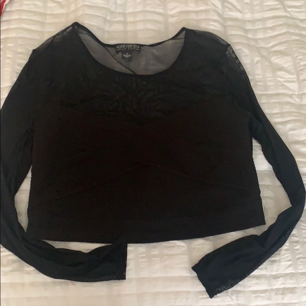 Sheer crop top
